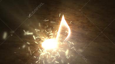 Music and musical notes. The concept of writing music. 19