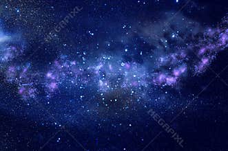 Galaxy and nebula . Starry outer space background texture.