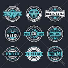 Circle Vintage and Retro Badge Design Collection