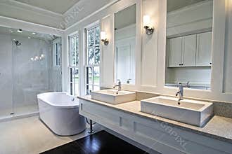 Modern white bathroom