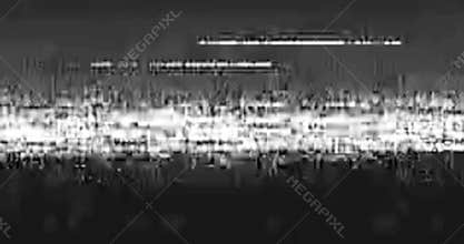 Black and white vhs glitch noise background realistic flickering, analog vintage TV signal with bad interference, static noise