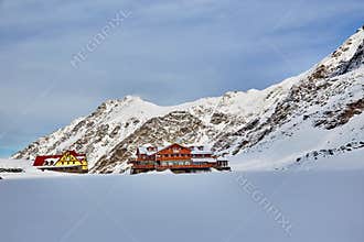 Winter landscape at Balea Lac