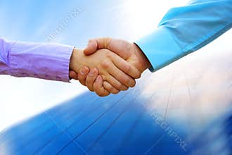 Shaking hands