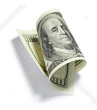 Rolled One Hundred Dollar Bill