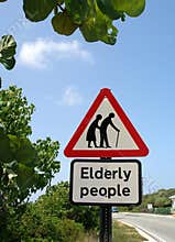 Elderly people sign