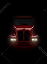 Truck coming head-on