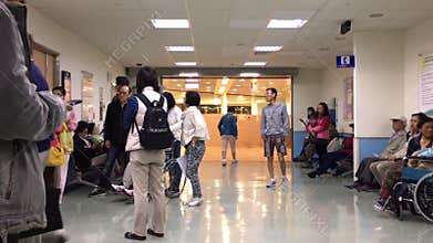 Motion of patient waiting for their doctor inside hospital