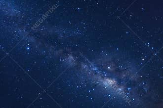 Starry night sky, Milky way galaxy with stars and space dust in