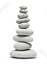 Abstract Balance White Stones Isolated