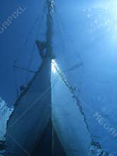 Boat from underwater