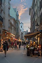 Vaci street in Budapest night view
