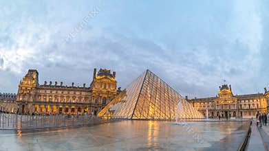 Paris Louvre Museum Time Lapse