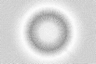 Black white dotted halftone. Half tone vector background. Centered smooth dotted gradient.