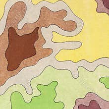 Vintage contour mapping. Natural printing illustrations of maps.