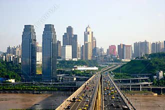 Chongqing Yangtze River Bridge and the double-trac