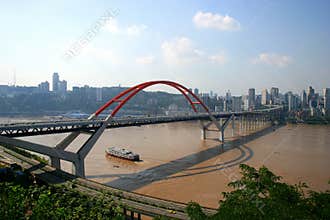 Caiyuanba Yangtze River Bridge in Chongqing