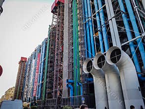 Rear of Centre Pompidou, Paris