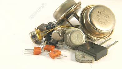 Old Radio components transistors, the times of the USSR
