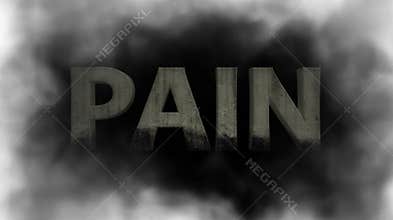 Pain In the fog. Smoke fog is flying around the edges. Frame of smoke and fog.