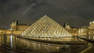 Paris Louvre Museum Time Lapse