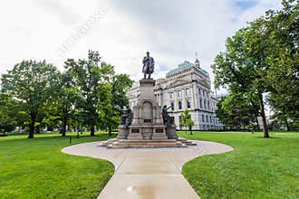 State House Tour Office in Indianapolis Indiana During Summer
