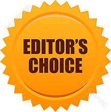 Editor`s choice seal stamp orange
