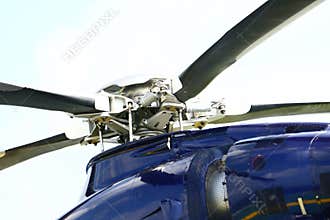 Helicopter parking landing on offshore platform, Helicopter transfer crews or passenger to work in offshore oil and gas industry