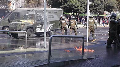 Riot police, Chile