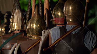 Greek Macedonian Phalanx Formation Close Up