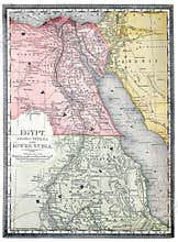 Old map of Egypt.