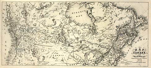 19th Century Map of Canada