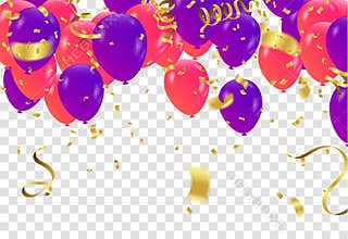 new collection banner. Vintage style text poster with graphic elements and flying an inflatable, colorful, balloons.