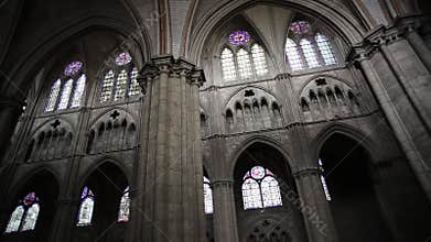 Vaults and arches of the cathedral Saint-Etienne de Bourges