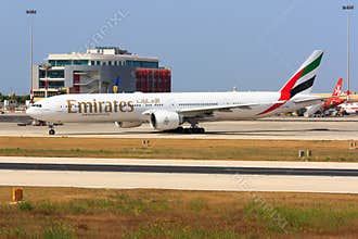 Emirates Boeing 777 on Malta