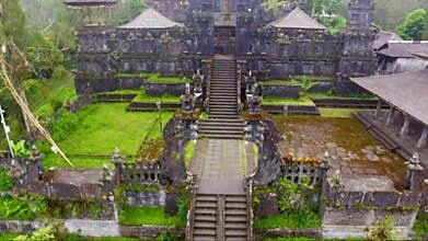 Aerial footage and drone video of Besakih Temple on Bali island