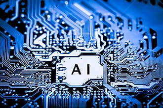 Abstract,close up of Mainboard Electronic computer background. artificial intelligence, ai