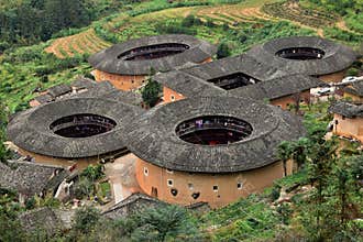 The Fujian Tulou, the Chinese rural earthen dwelling unique to the Hakka minority in Fujian province in China.