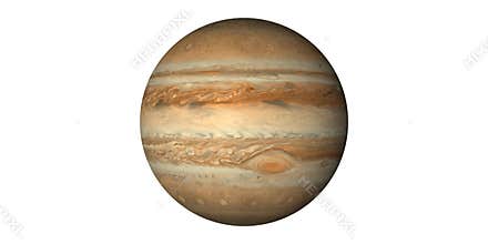 Planet jupiter in solar system seen from space