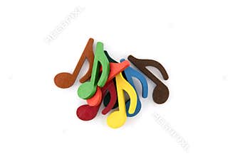 Colorful music notes