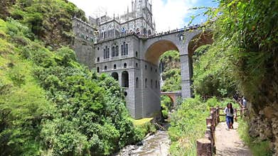 Sanctuary of Las Lajas path Ipiales Colombia