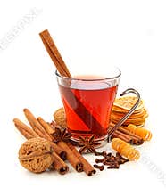Winter hot drink with spices