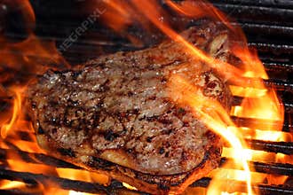 Flaming Steak