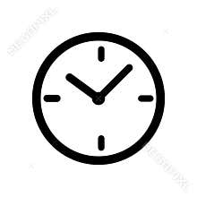 Black time clock icon