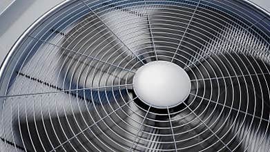 Looping animation of rotating HVAC cooling ventilation unit