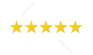 Five yellow star icons