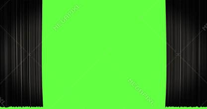 Opening curtain from the fabric