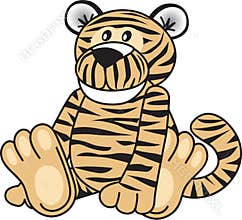 Cute tiger sitting