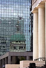 Reflection St. Louis Courthouse.