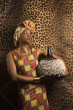 Young African American Woman in Traditional Africa