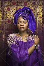 Young African American Woman in Traditional Africa